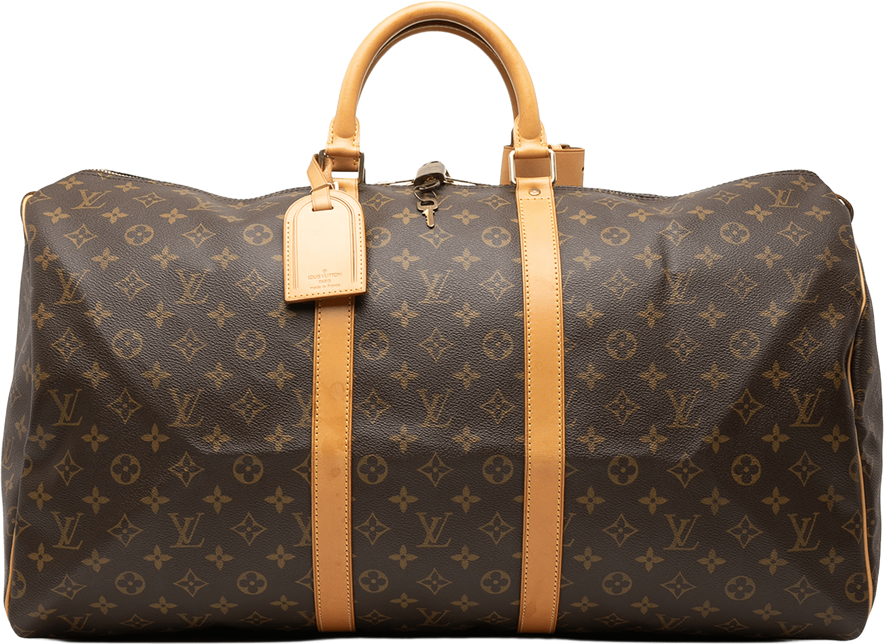Louis Vuitton Monogram Keepall 55, från Luxclusif, i färgen brown.