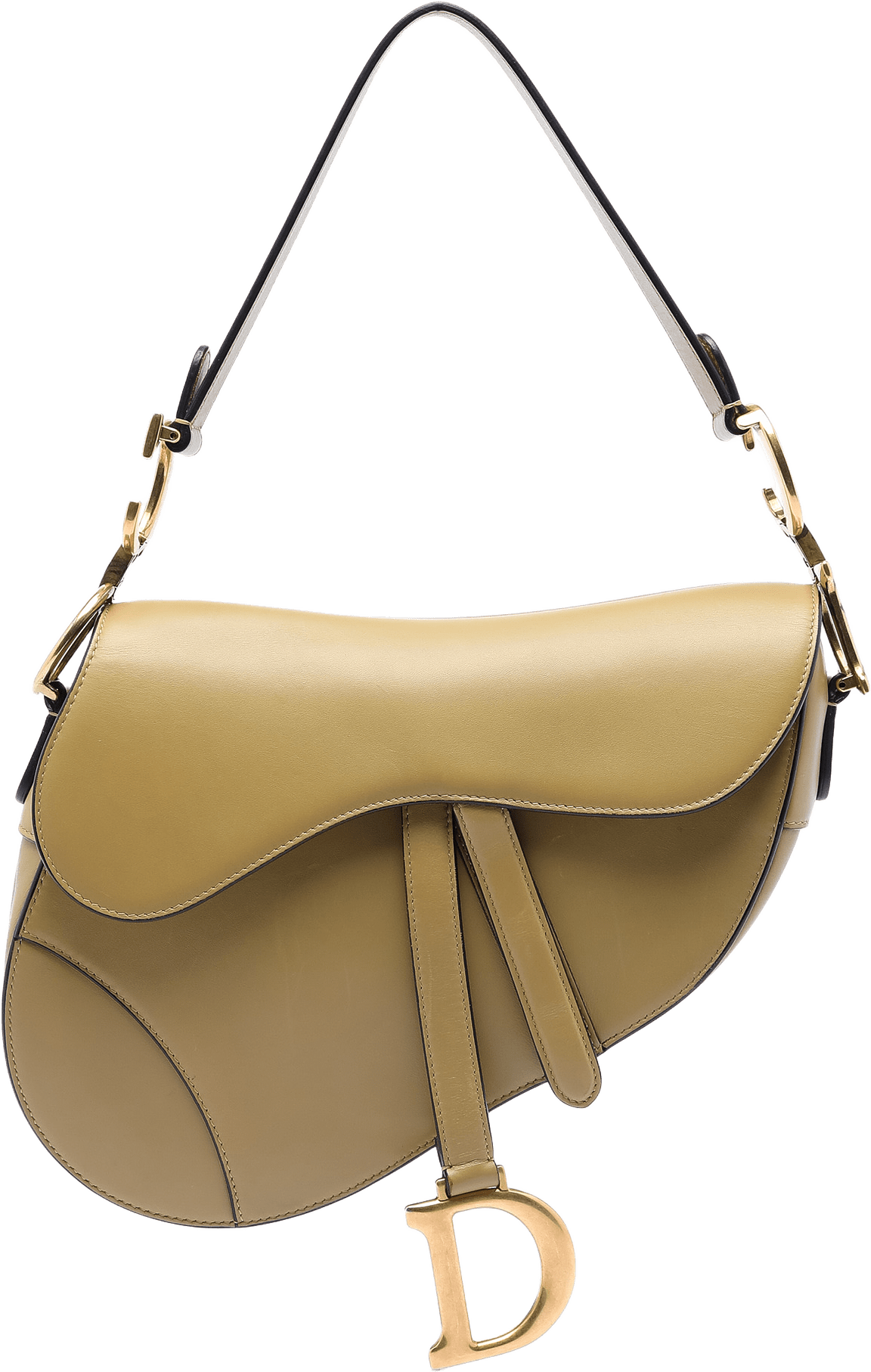 Dior Smooth Calfskin Saddle Bag, från Luxclusif, i färgen light brown.