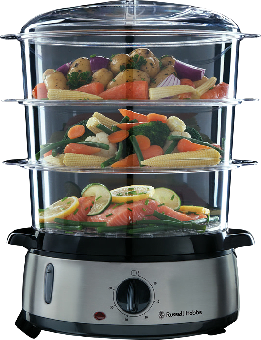 Ångkokare Cook@home, från Russell Hobbs, i färgen transparant.