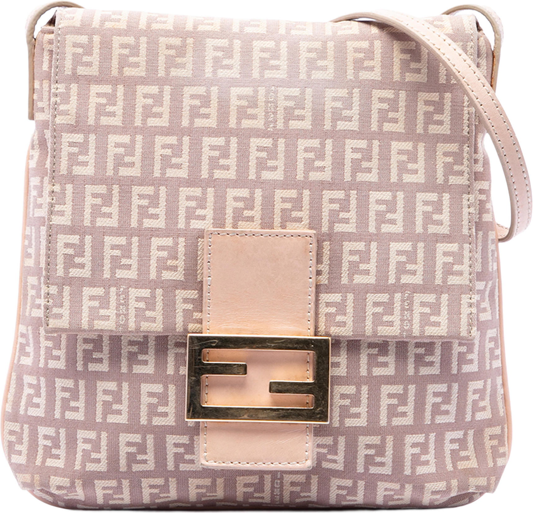 Fendi Zucchino Canvas Crossbody, från Luxclusif, i färgen pink.