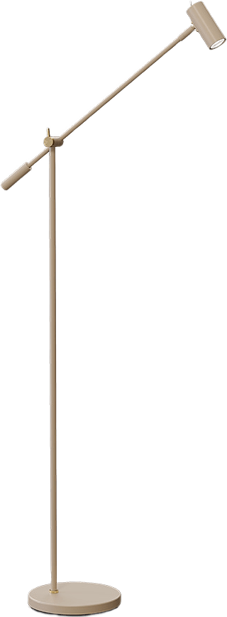 Golvlampa Cato Dimbar, från Belid, i färgen nougat/mässing.