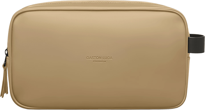 Spläsh Toiletry Double Zipped Bag, från Gaston Luga, i färgen latte.