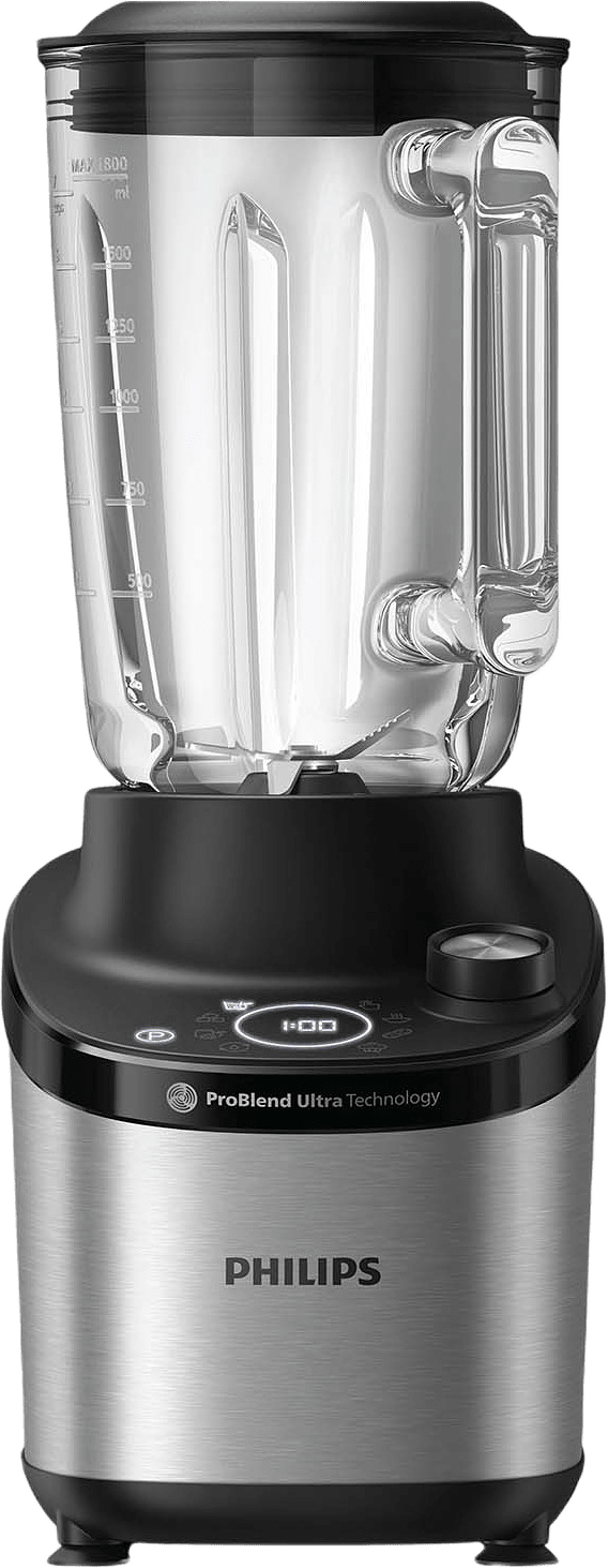 Höghastighetsmixer Hr3760/00 1500watt Glas Problend, från Philips, i färgen silver/svart.