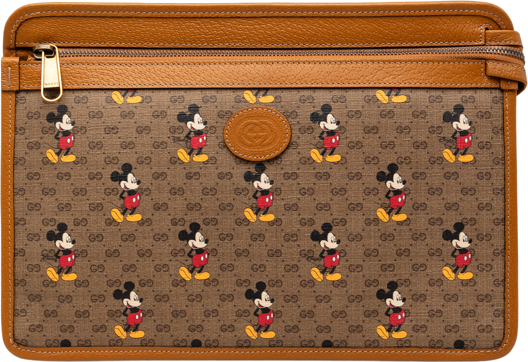 Gucci Disney Micro Gg Supreme Mickey Mouse Clutch, från Luxclusif, i färgen light brown.