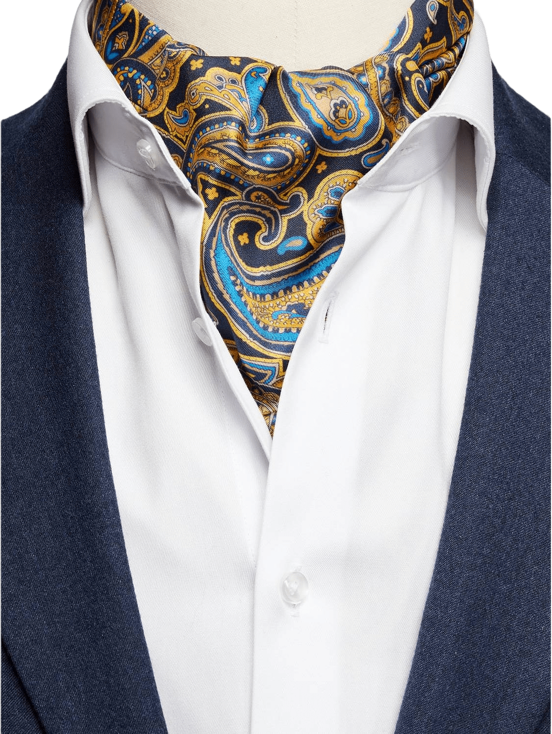 Silk Single Pointed Ascot Paisley