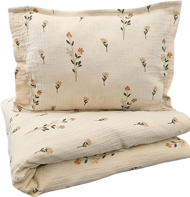 Bäddset Muslin Vagga Ekologisk Bomull, från Summerville organic, i färgen nostalgia.