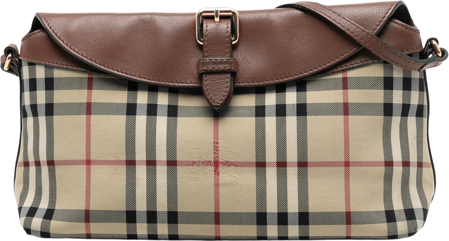 Burberry Haymarket Check Coated Canvas Leah Crossbody, från Luxclusif, i färgen beige.