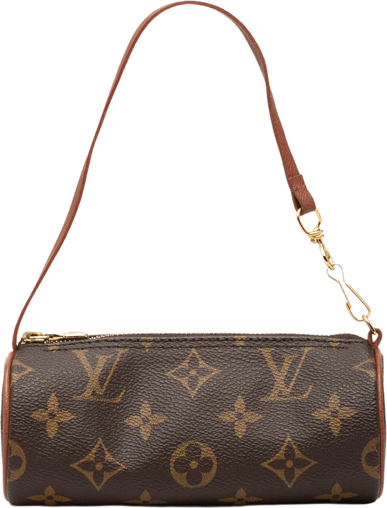 Louis Vuitton Monogram Papillon Pochette, från Luxclusif, i färgen brun.
