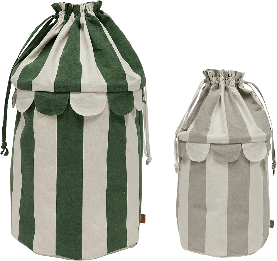 Saga Basket - Set Of 2, från OYOY Mini, i färgen clay,green.