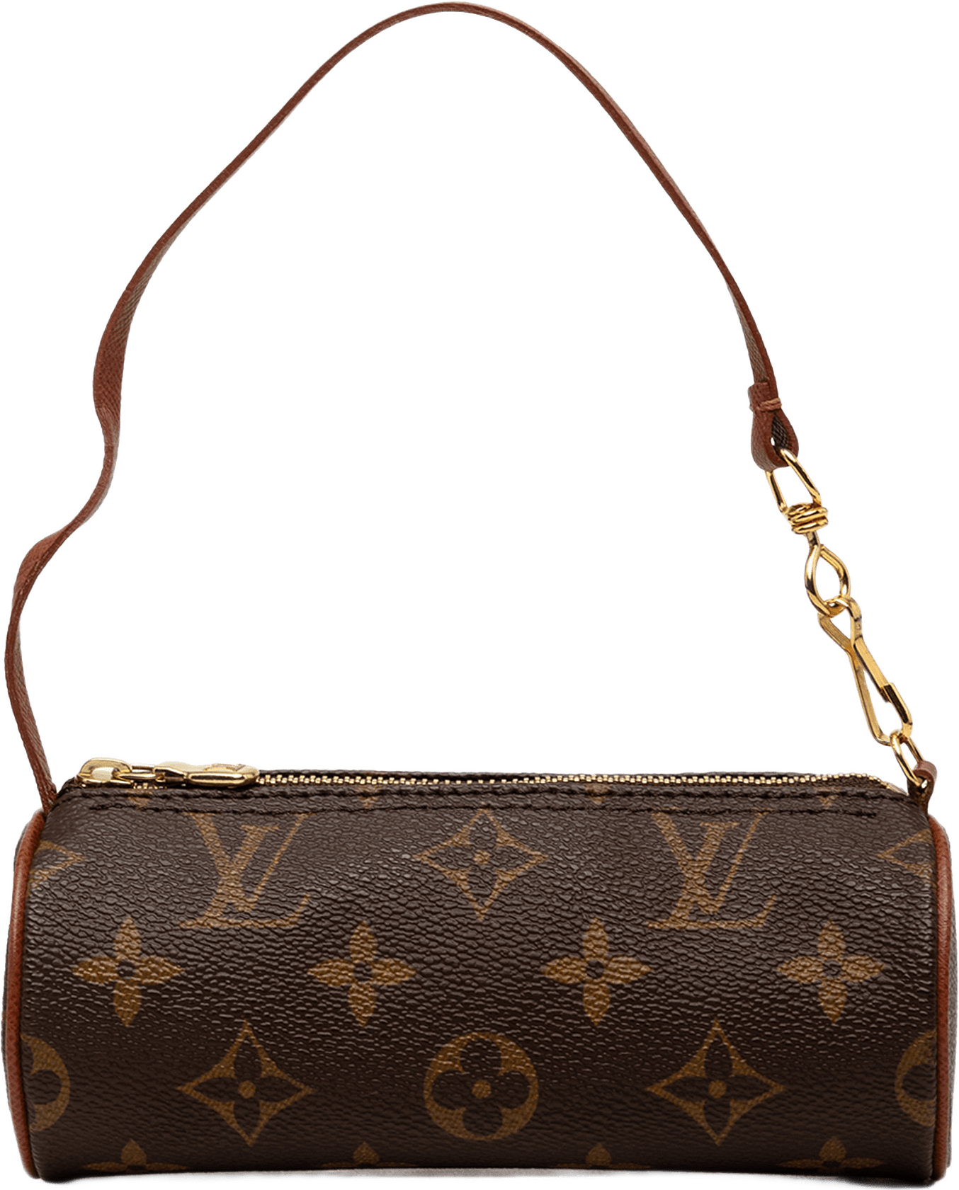 Louis Vuitton Monogram Papillon Pochette, från Luxclusif, i färgen brun.