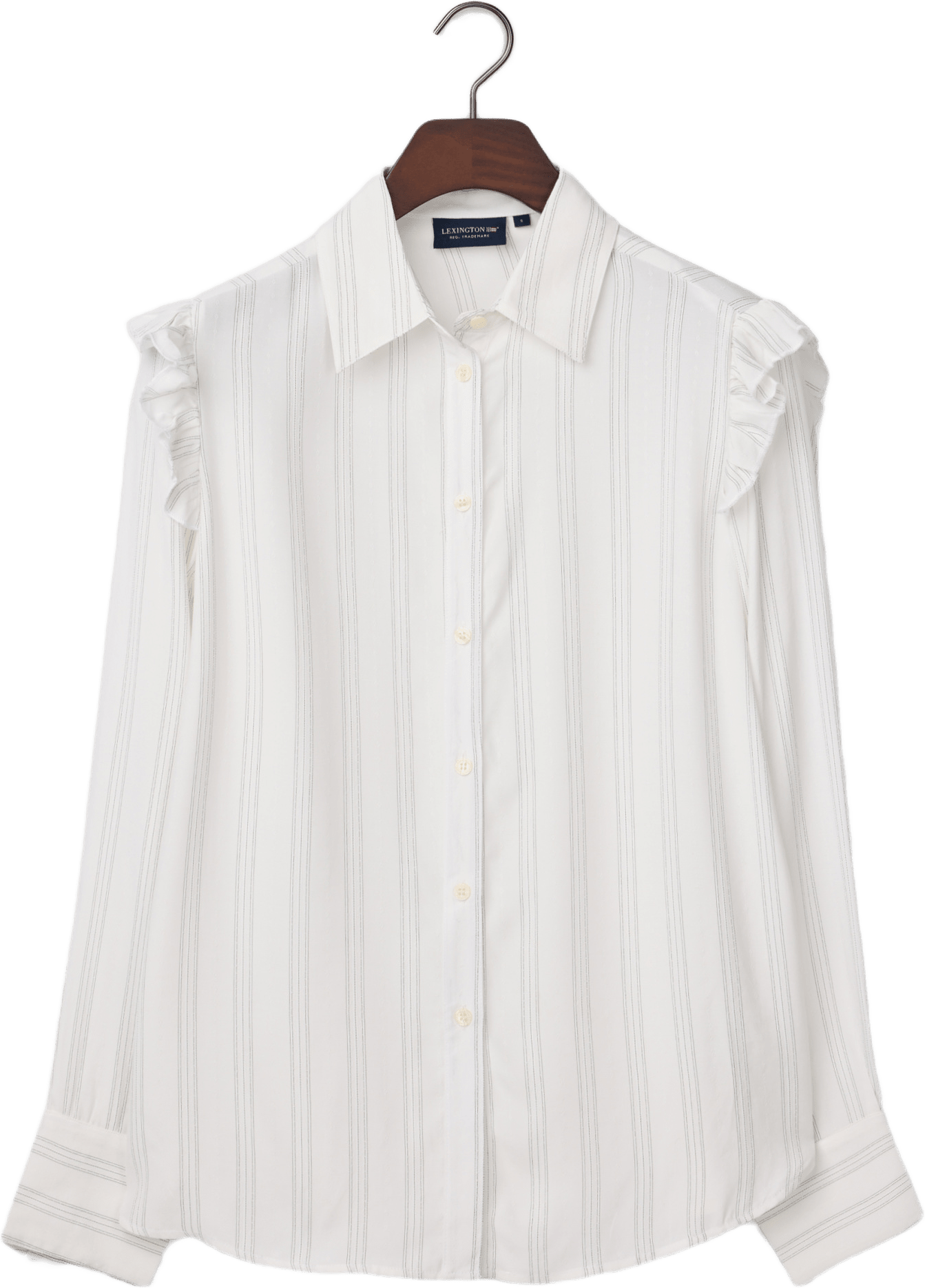 Jacquard Weave Ruffle Blouse