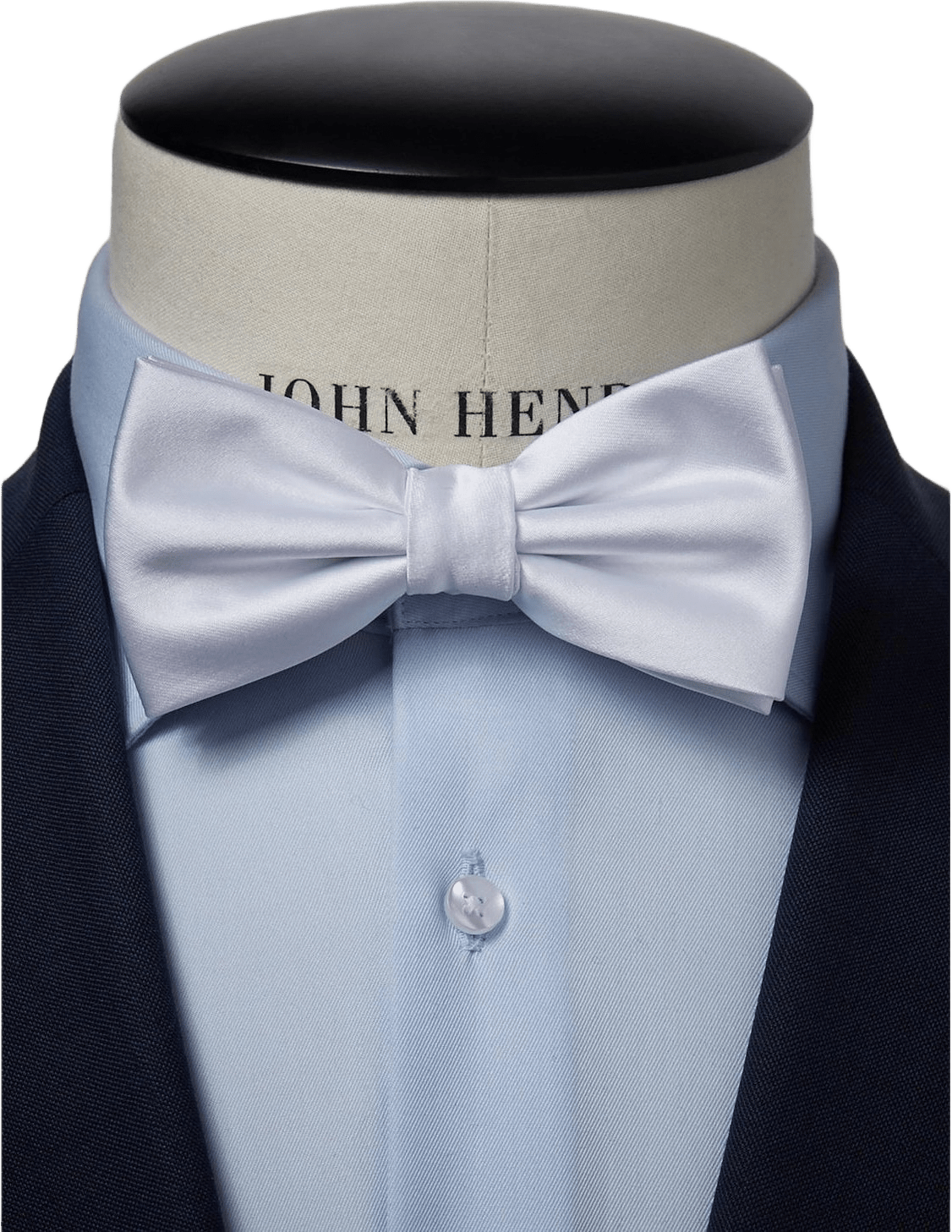 Bow Tie Plain Pre Tied, från John Henric, i färgen white.
