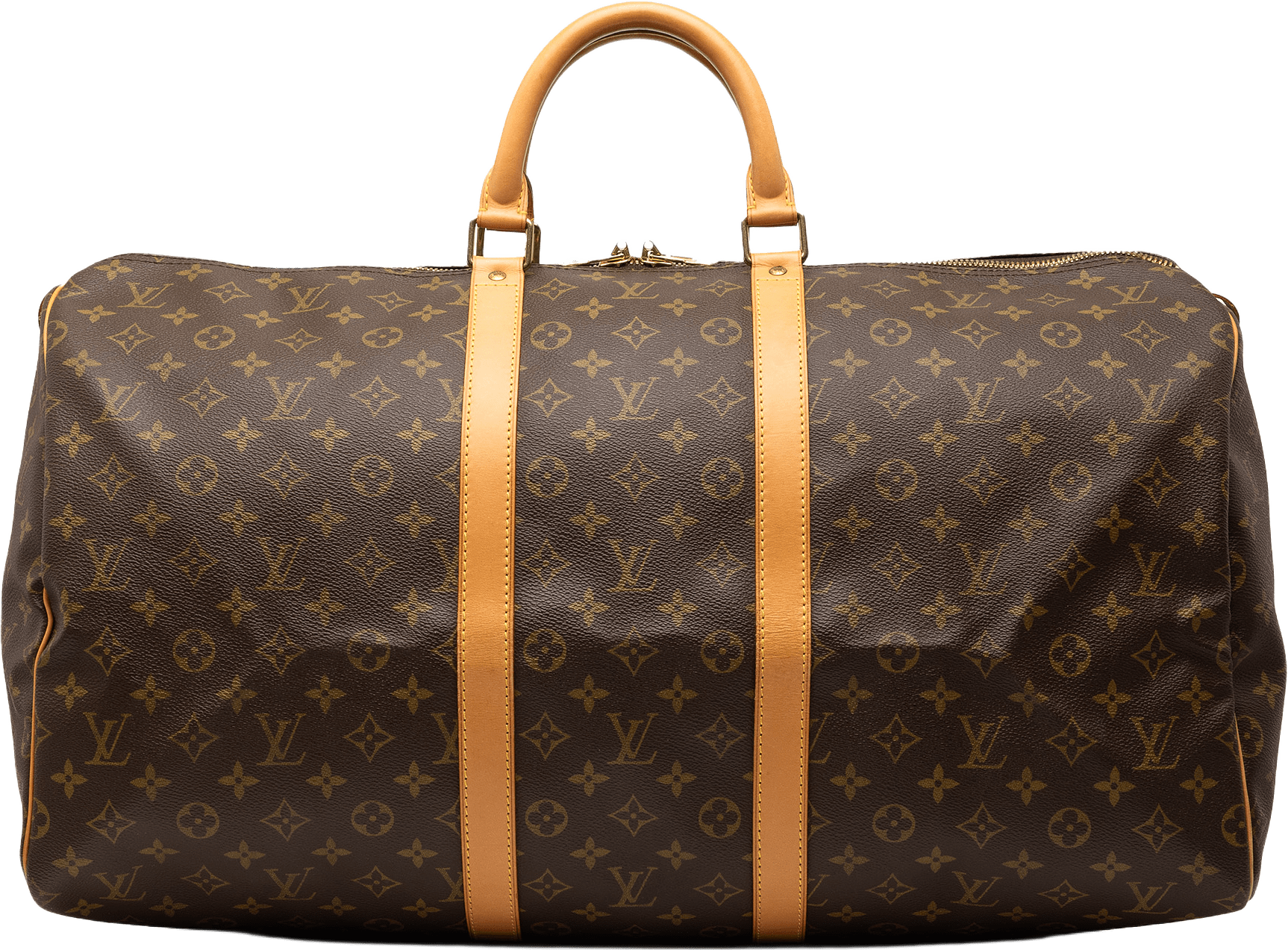 Louis Vuitton Monogram Keepall 55, från Luxclusif, i färgen brown.