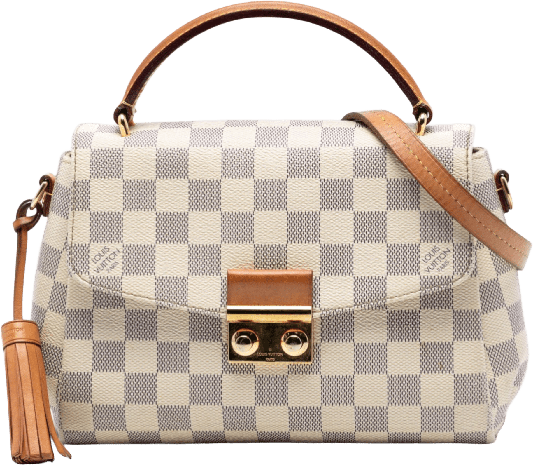 Louis Vuitton Damier Azur Croisette, från Luxclusif, i färgen white.