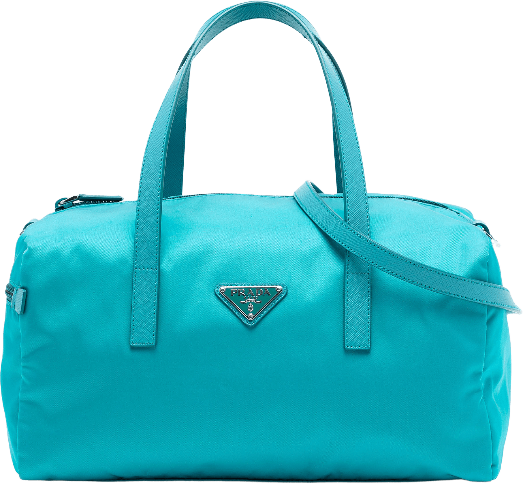 Prada Tessuto Satchel, från Luxclusif, i färgen aqua.