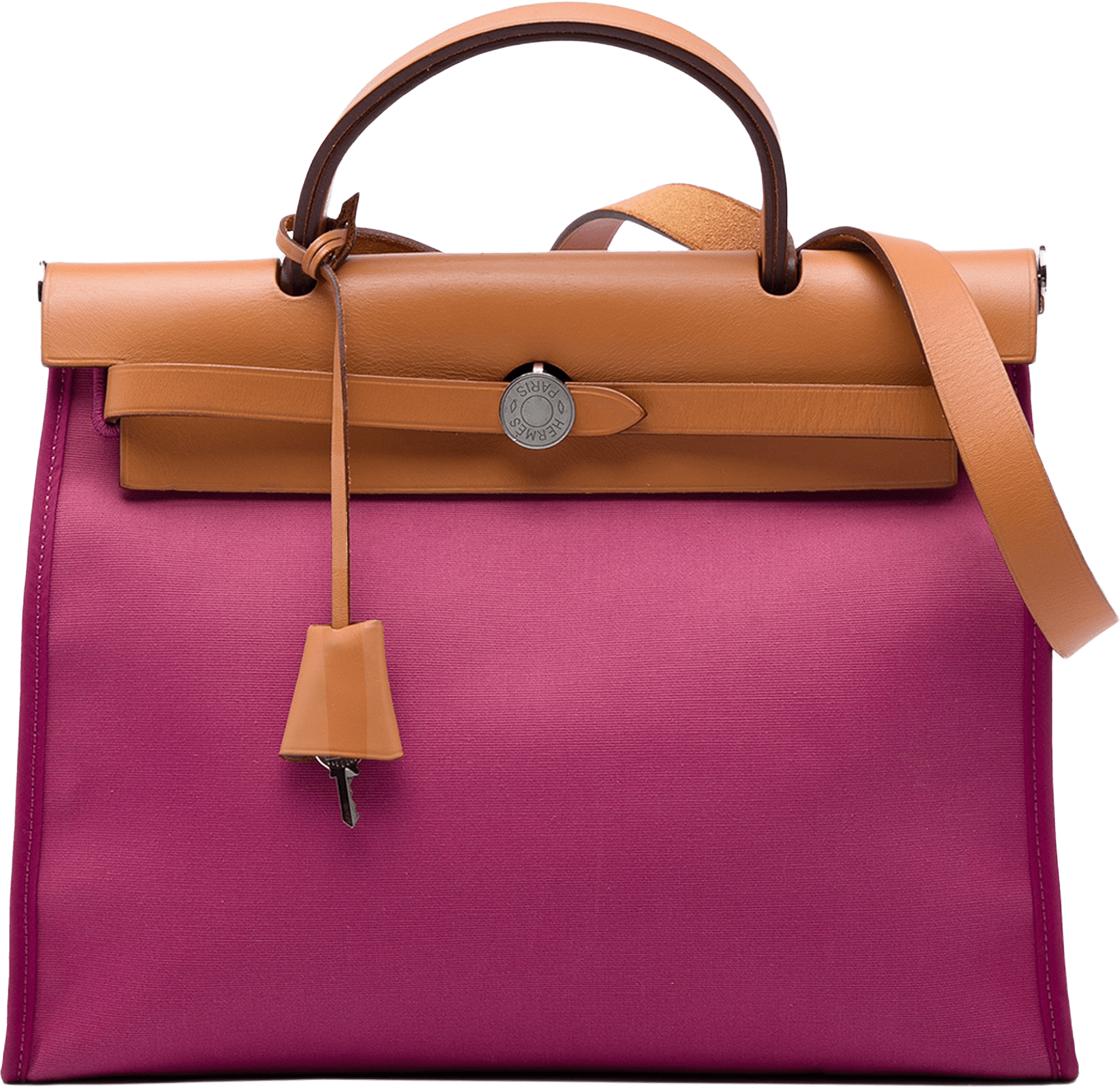 Hermès Toile Herbag Zip 31, från Luxclusif, i färgen rosa.