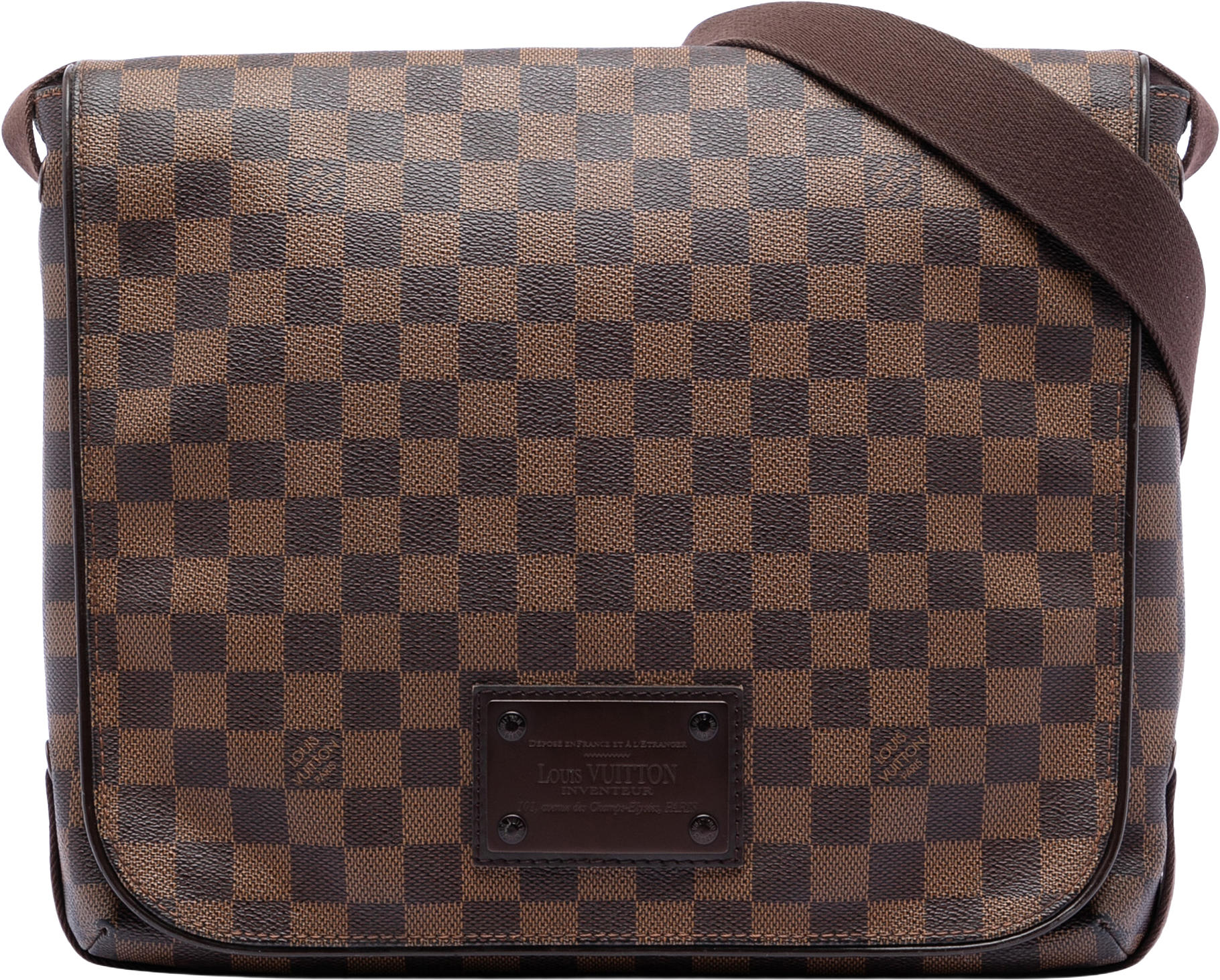 Louis Vuitton Damier Ebene Brooklyn Mm, från Luxclusif, i färgen brown.