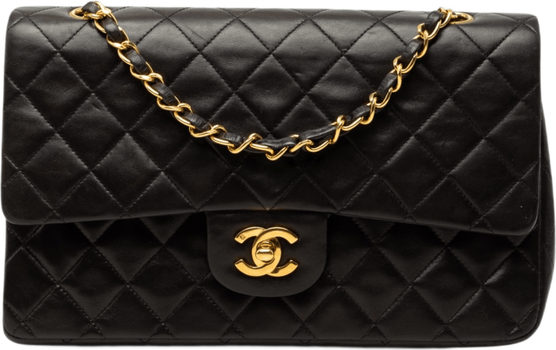 Chanel Medium Classic Lambskin Double Flap, från Luxclusif, i färgen svart.