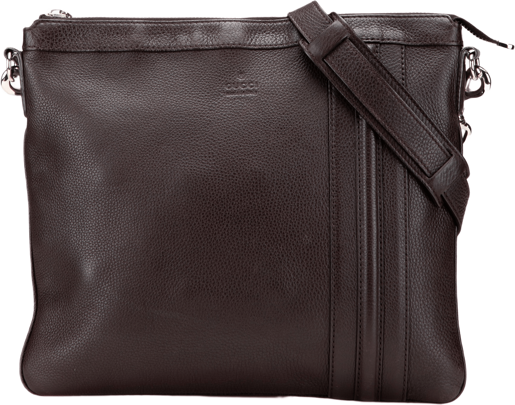 Gucci Leather Crossbody, från Luxclusif, i färgen dark brown.