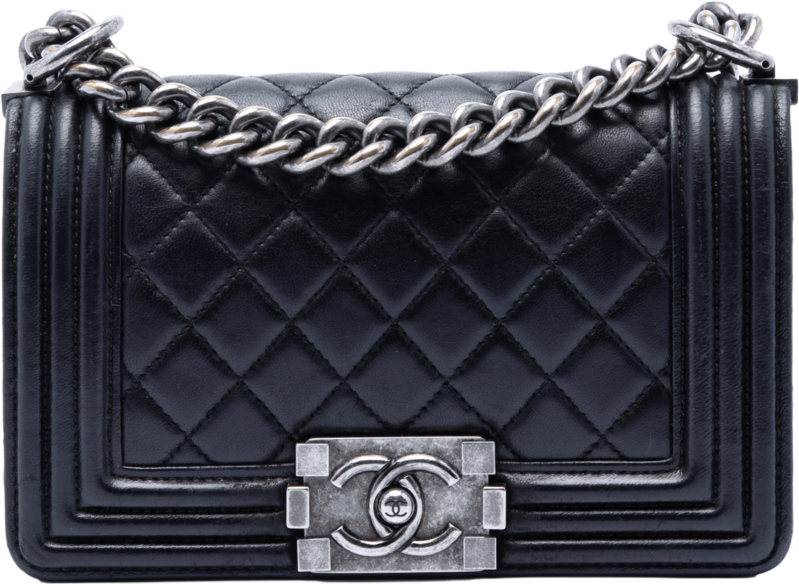 Chanel Small Quilted Lambskin Boy Flap, från Luxclusif, i färgen black.