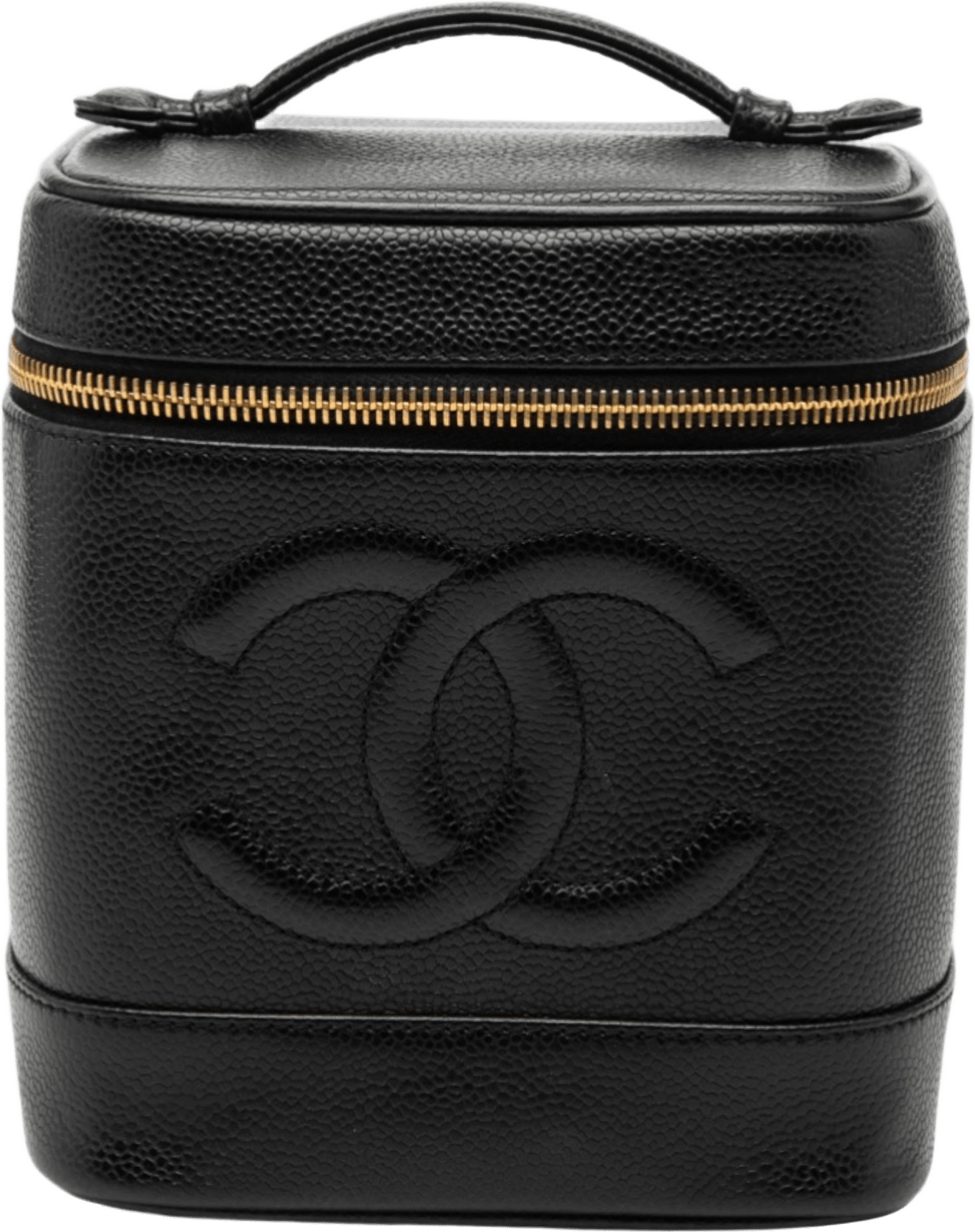 Chanel Cc Caviar Vanity Bag, från Luxclusif, i färgen black.
