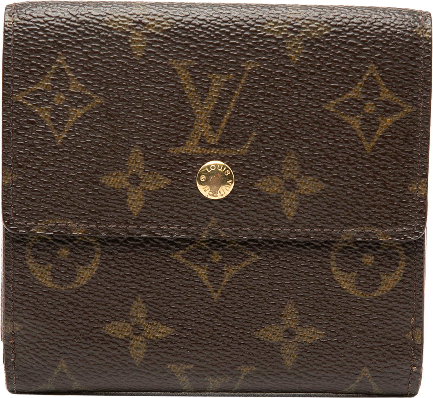 Louis Vuitton Monogram Portefuille Elise Trifold Wallet, från Luxclusif, i färgen brown.