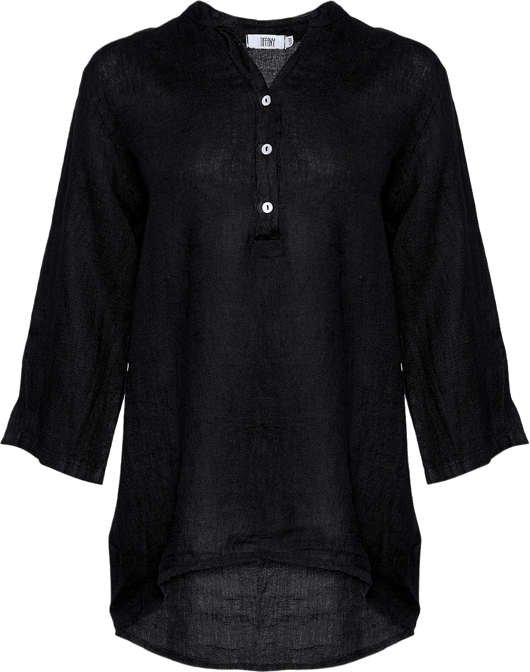 17661, Shirt, Linen - Black