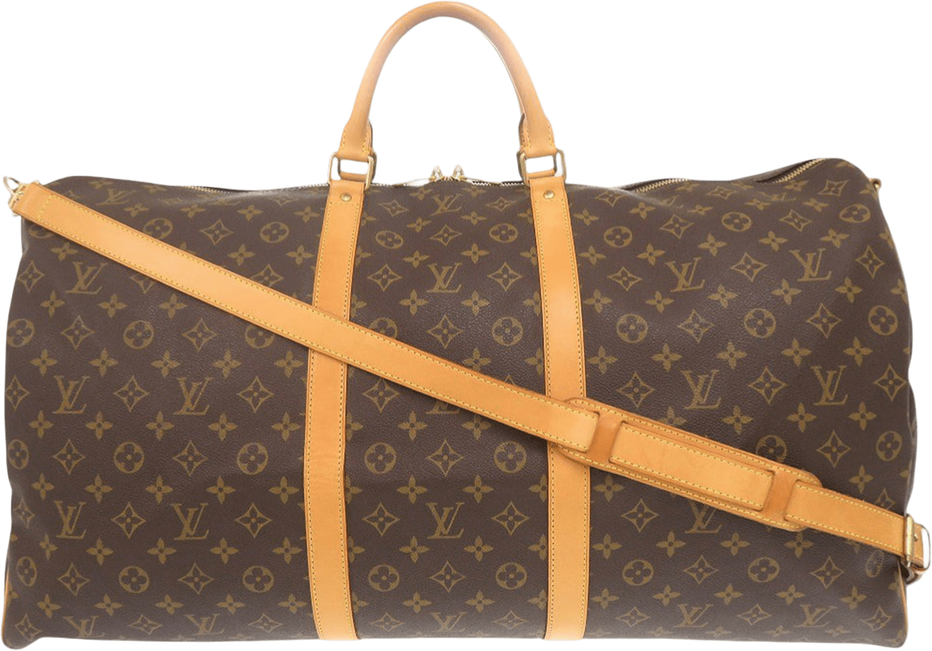 Louis Vuitton Monogram Keepall Bandouliere 60, från Luxclusif, i färgen brown.