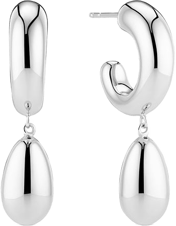 Goccia Pendolo Pianura Earrings, från Sif Jakobs Jewellery, i färgen silver.