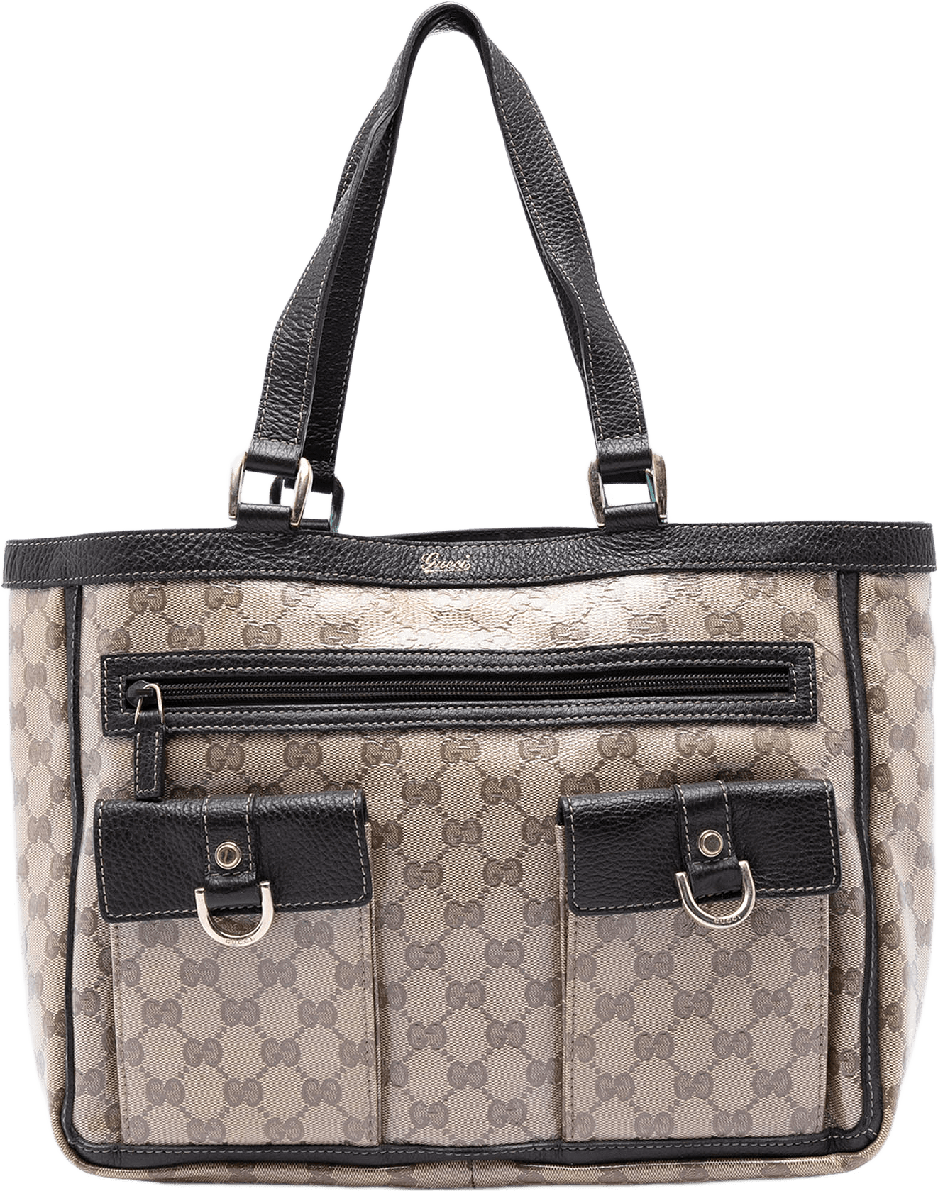 Gucci Gg Crystal Abbey D Ring Tote, från Luxclusif, i färgen beige.