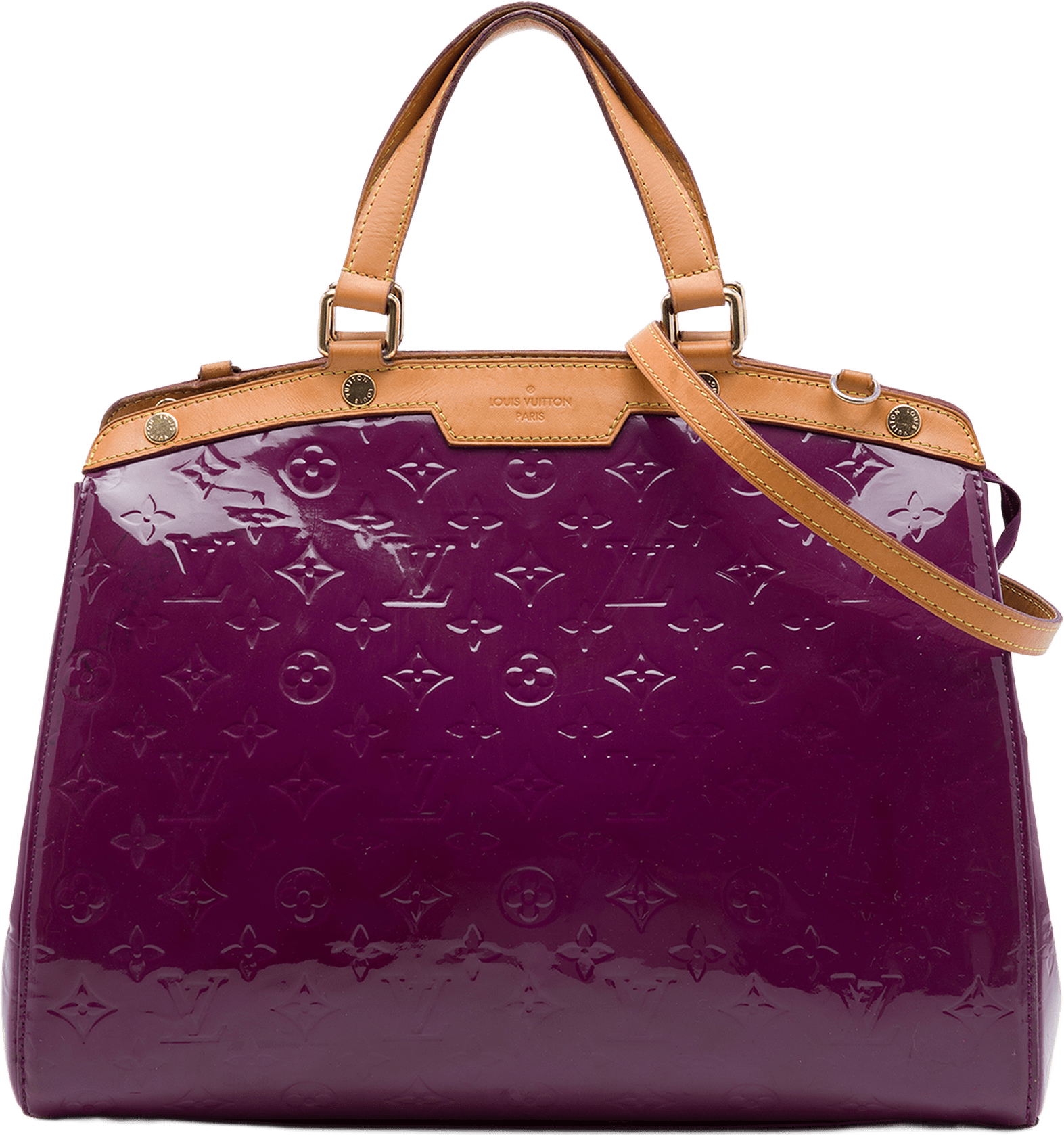 Louis Vuitton Monogram Vernis Brea Gm, från Luxclusif, i färgen purpur.