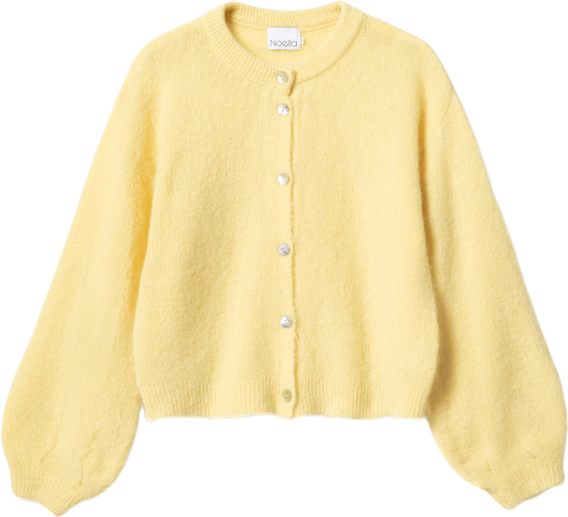 Kae Knit Cardigan - Light Yellow, från Noella, i färgen light yellow.