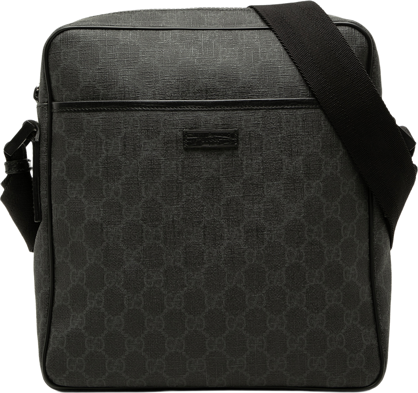 Gucci Gg Supreme Crossbody, från Luxclusif, i färgen svart.