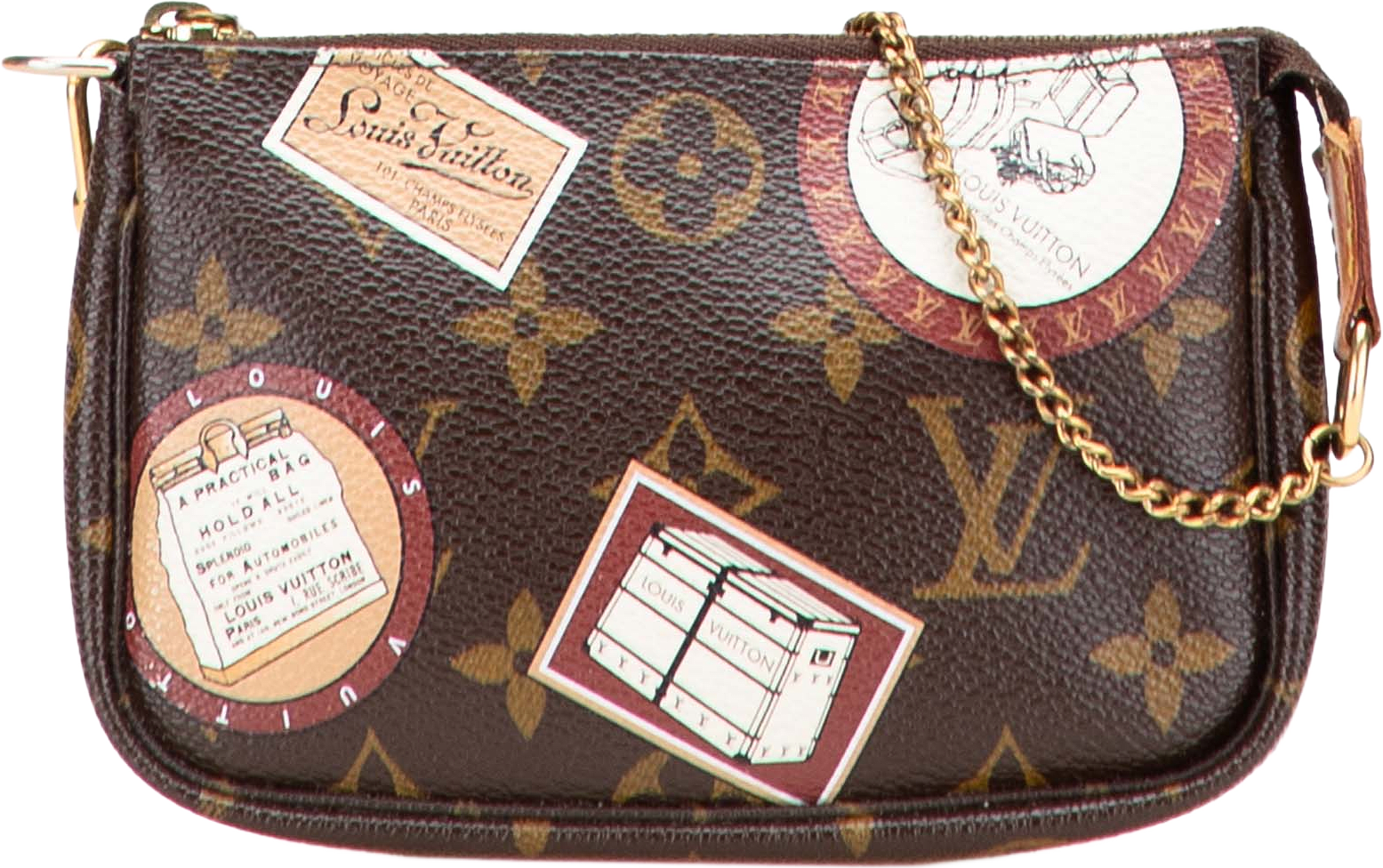 Louis Vuitton Monogram Patch Mini Pochette Accessoires, från Luxclusif, i färgen brown.