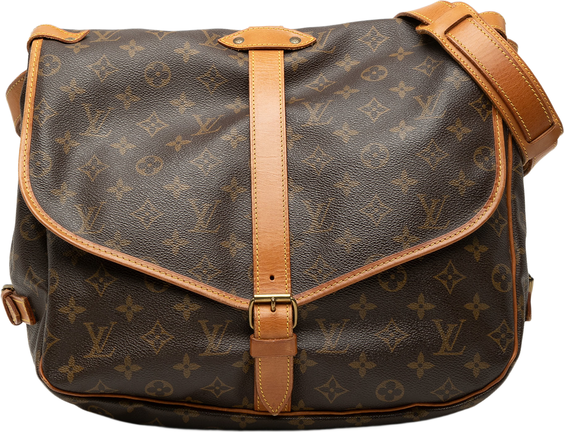 Louis Vuitton Monogram Saumur 35, från Luxclusif, i färgen brown.