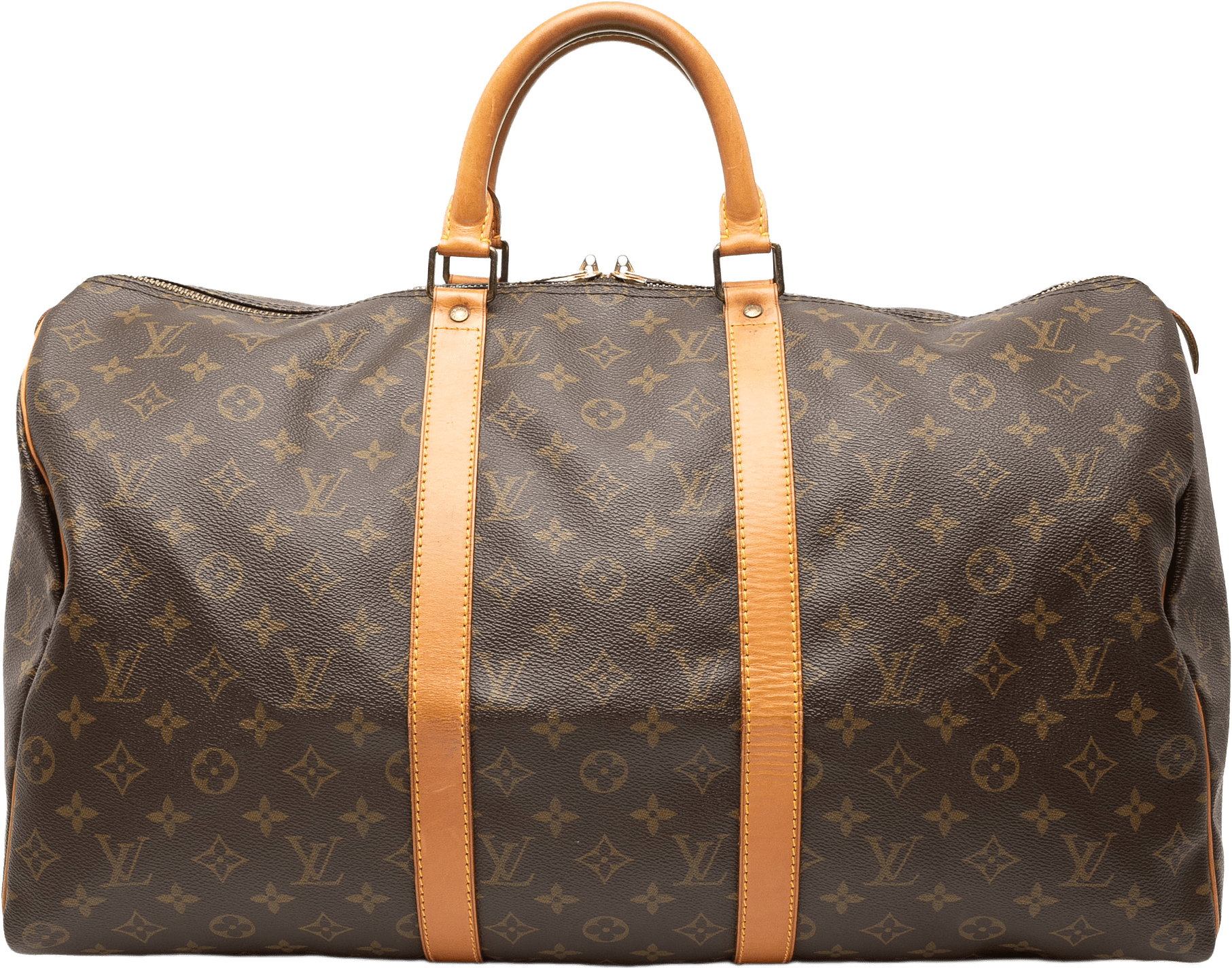 Louis Vuitton Monogram Keepall 50, från Luxclusif, i färgen brown.