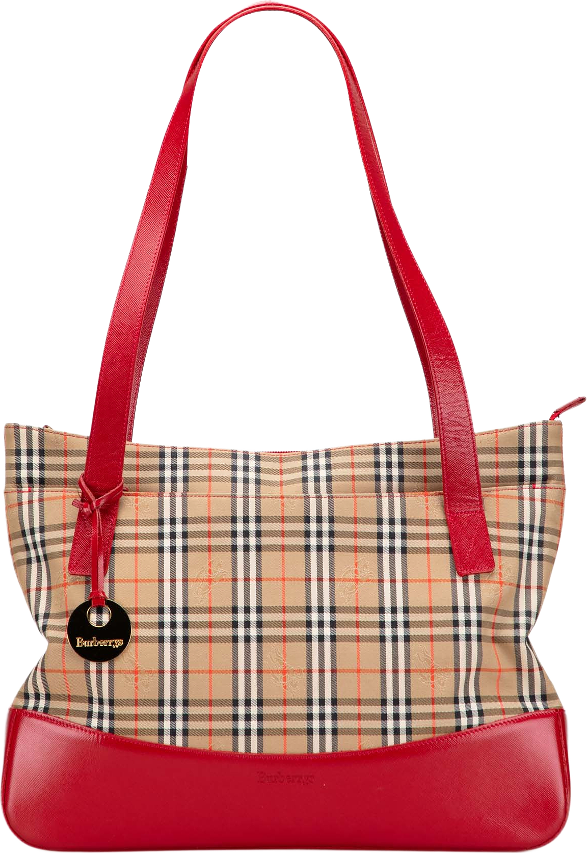 Burberry Haymarket Check Canvas Tote, från Luxclusif, i färgen beige.