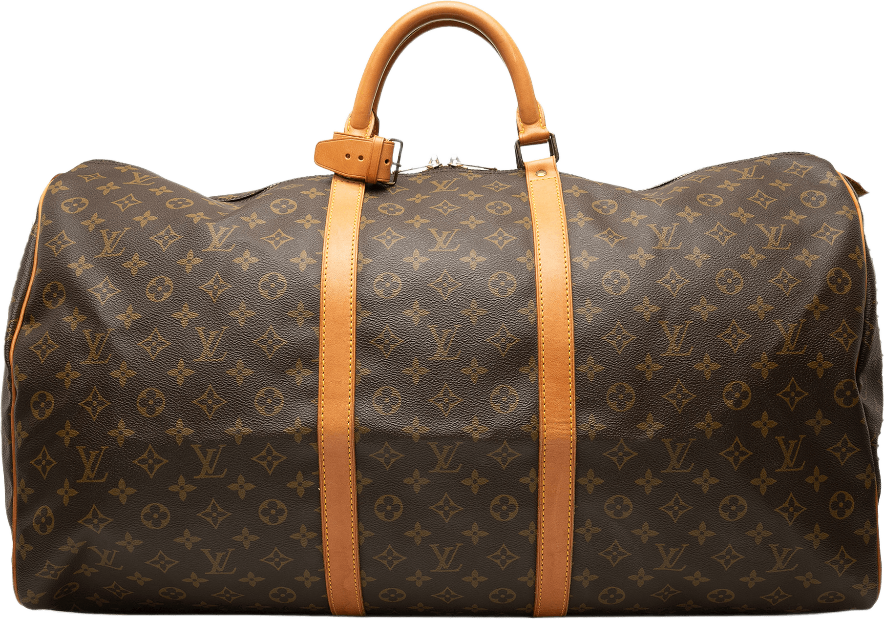 Louis Vuitton Monogram Keepall 60, från Luxclusif, i färgen brun.