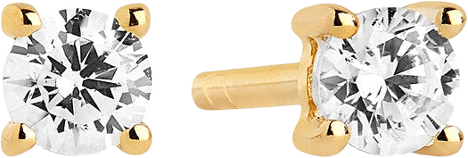 Örhänge Princess Round, från Sif Jakobs Jewellery, i färgen gold.