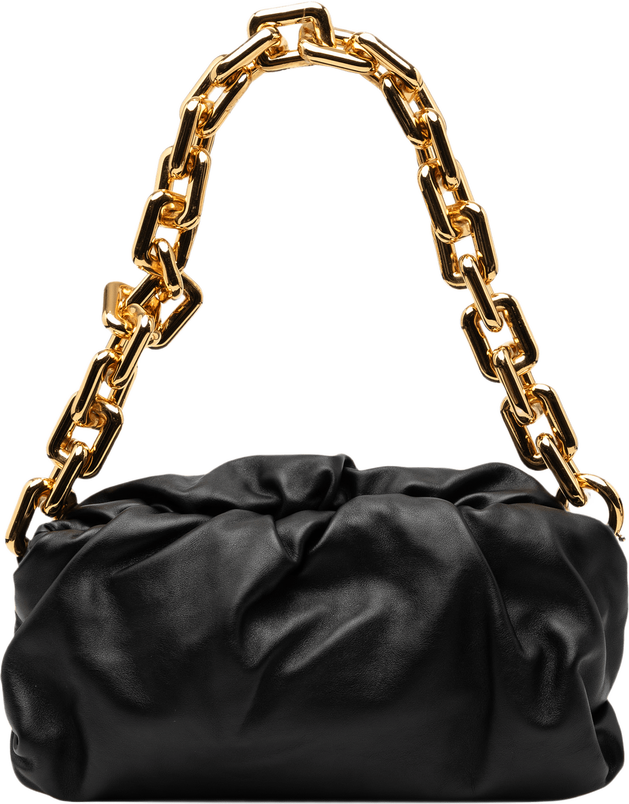 Bottega Veneta Lambskin Chain Pouch, från Luxclusif, i färgen svart.