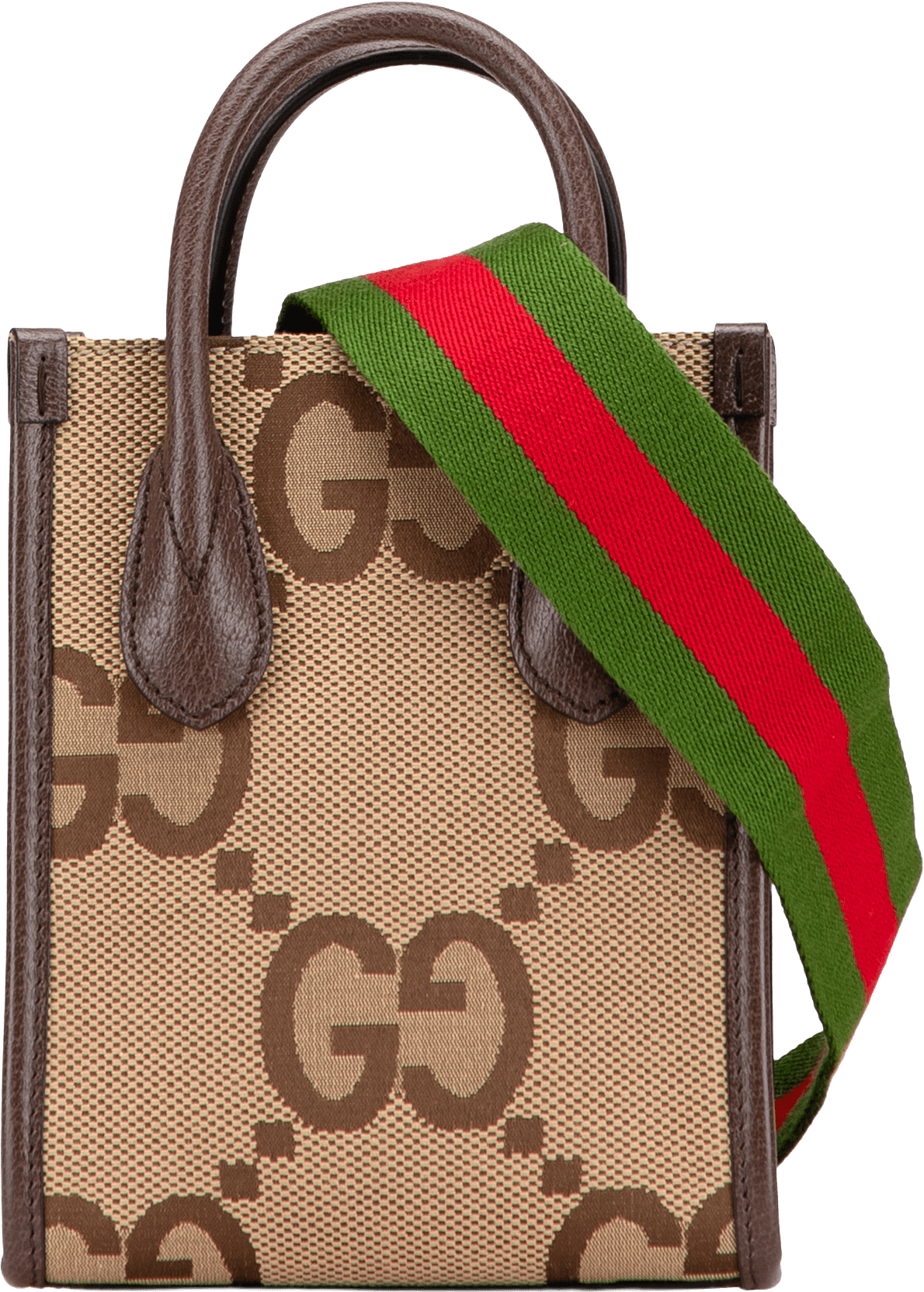 Gucci Mini Jumbo Gg Canvas Web Satchel, från Luxclusif, i färgen beige.