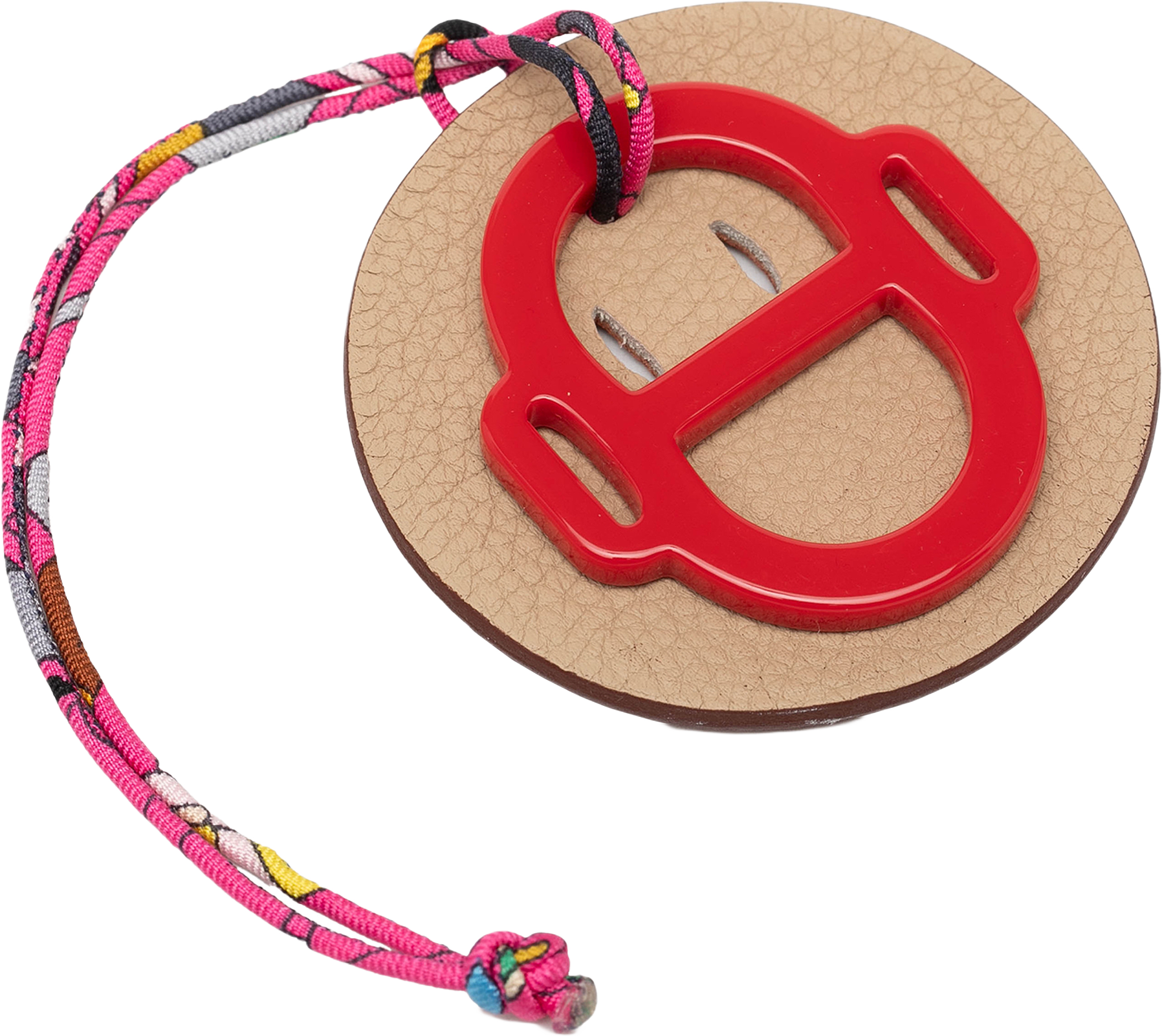 Hermès H Equipe Resin And Leather Bag Charm, från Luxclusif, i färgen red.