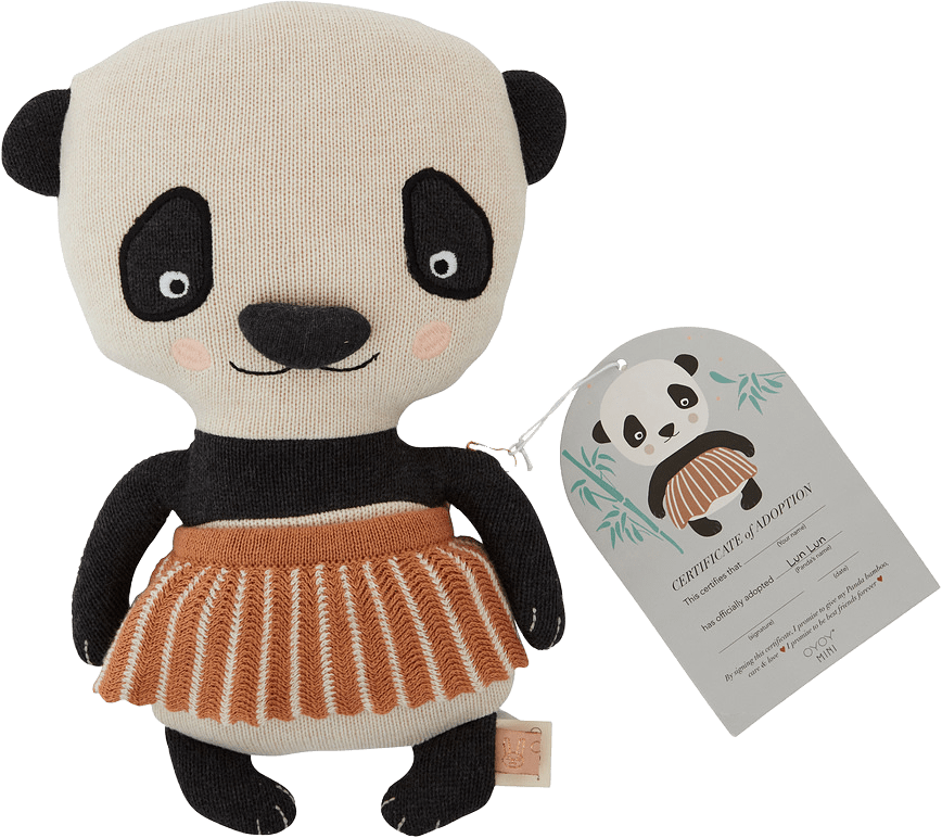 Lun Lun Panda Bear, från OYOY Mini, i färgen multi.