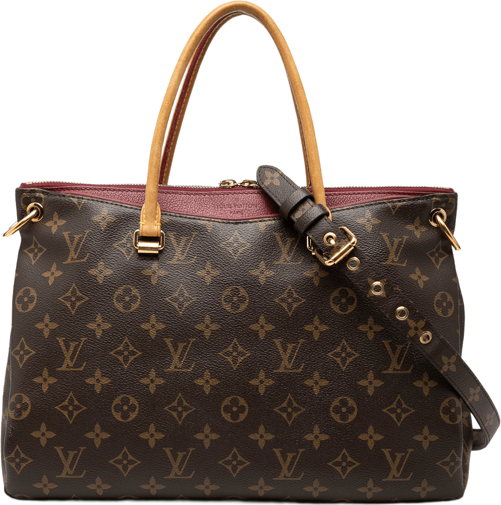 Louis Vuitton Monogram Pallas Mm, från Luxclusif, i färgen brown.
