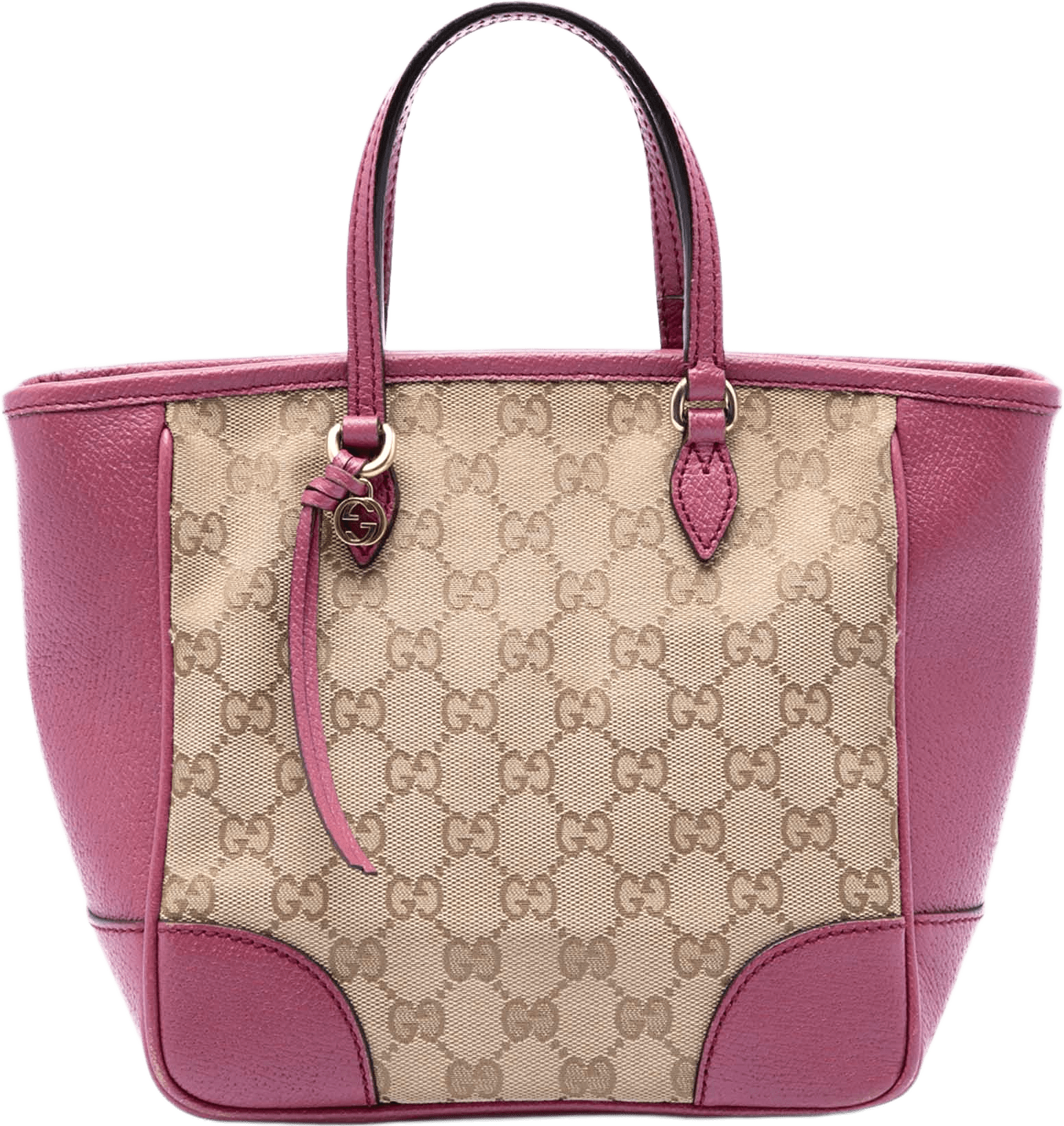 Gucci Small Gg Canvas Bree Satchel, från Luxclusif, i färgen beige.