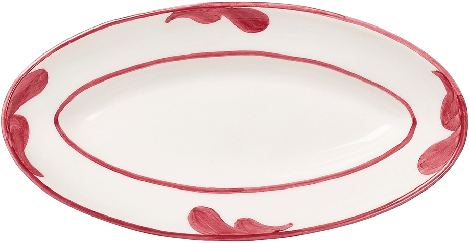 New Classic Litet Serveringsfat - 26 Cm, från Pick A Poppy, i färgen burgundy.