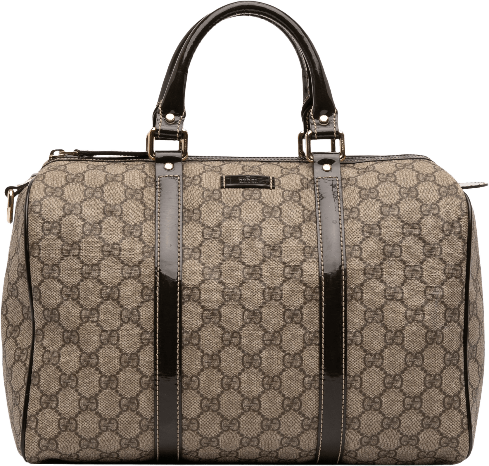 Gucci Medium Gg Supreme Joy Boston Bag, från Luxclusif, i färgen beige.