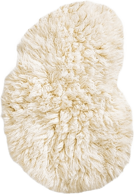Mini Shaggy Ullfäll Bone White