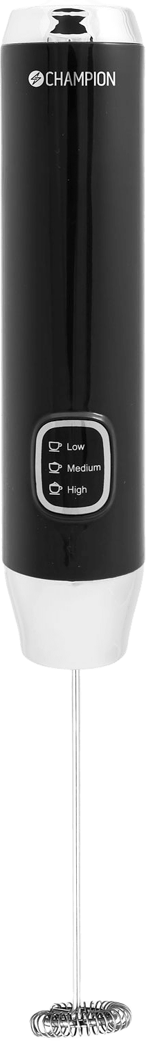 Mjölkskummare Visp Uppladdningsbar, från Champion Nordic, i färgen svart.
