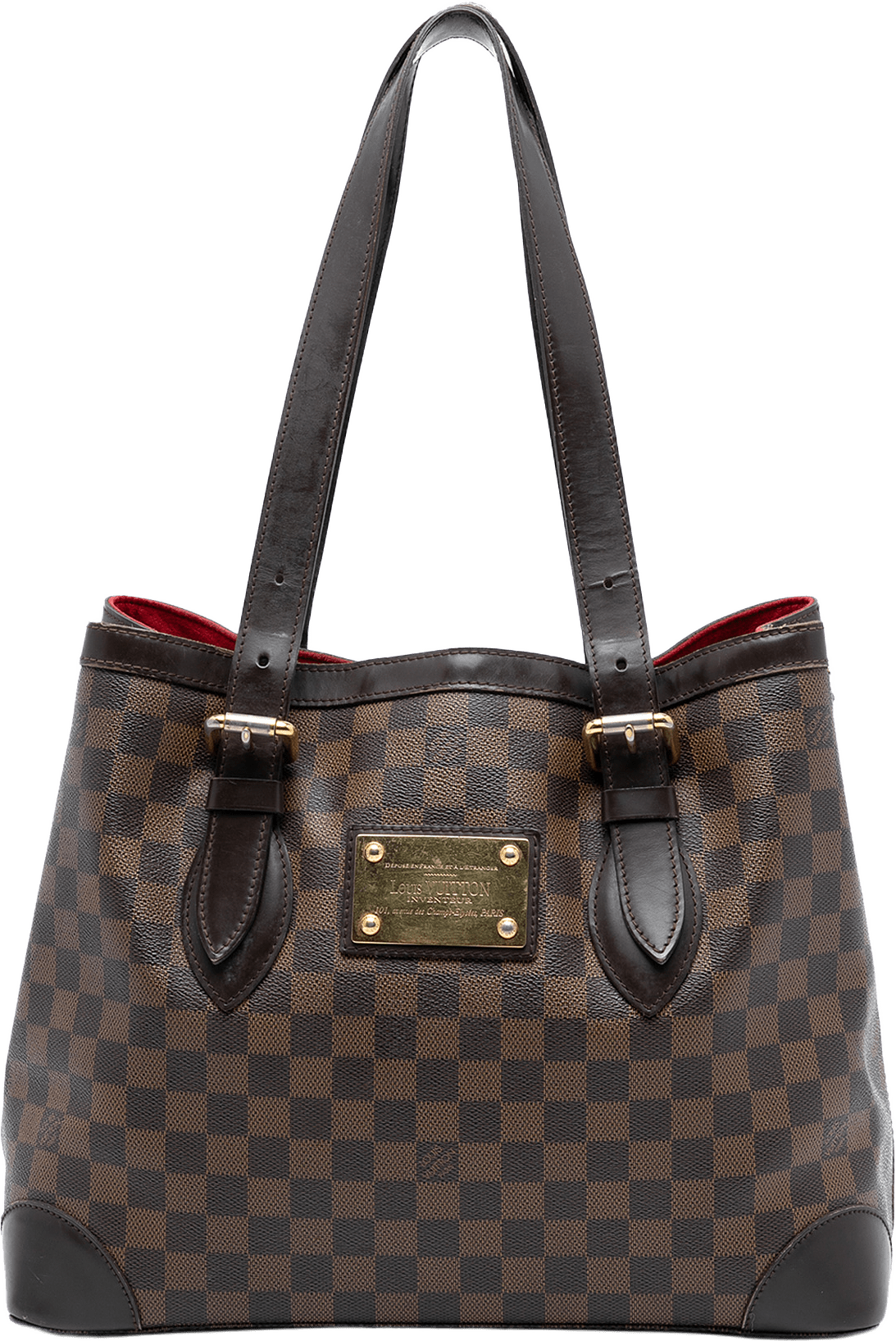 Louis Vuitton Damier Ebene Hampstead Mm, från Luxclusif, i färgen brown.